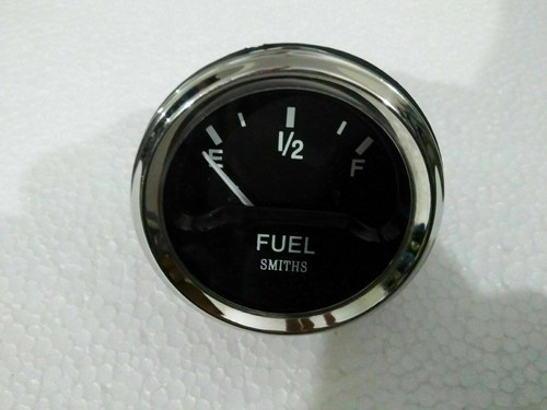 Smiths fuel gauge - black, chrome