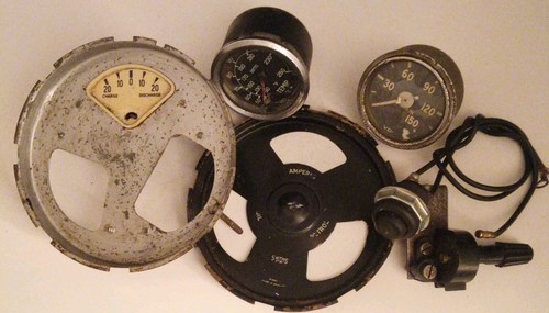 Vintage car gauges dashboard - vintage, /